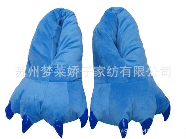 Fabricante atacado desenho animado coral dinossauro pelúcia animais roupa de dormir calças sapatos pelúcia sapatos caseiros explosivos multicolorido pelúcia