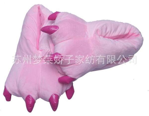 Fabricante atacado desenho animado coral dinossauro pelúcia animais roupa de dormir calças sapatos pelúcia sapatos caseiros explosivos multicolorido pelúcia