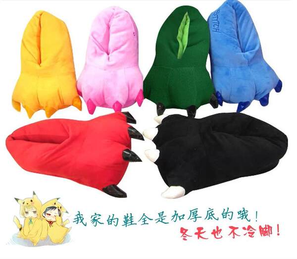 Fabricante atacado desenho animado coral dinossauro pelúcia animais roupa de dormir calças sapatos pelúcia sapatos caseiros explosivos multicolorido pelúcia
