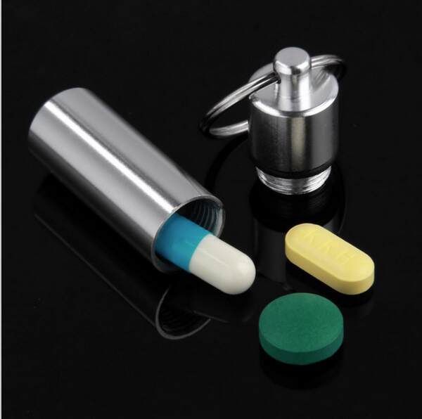 Transporte direto transfronteiriço de 10g de medicamentos caixa de recepção com chave de chave pequena caixa de medicamentos selado de alumínio à prova d'água