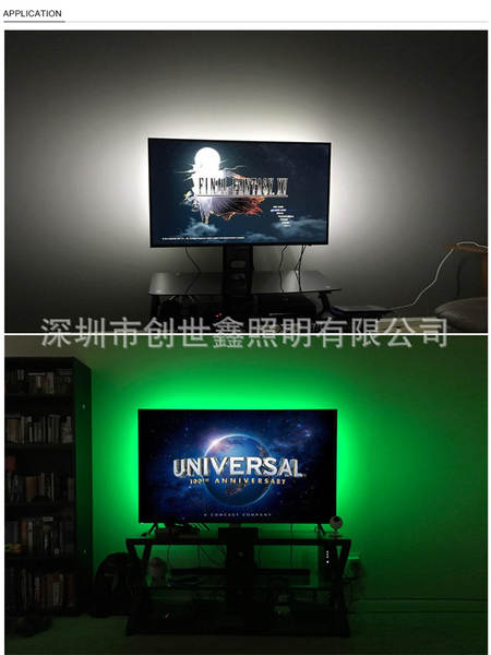 5050 lâmpadas USB com 30 lâmpadas de placa-preta de televisão de controle remoto RF RGB de parede de fundo de sete cores lâmpadas de computador