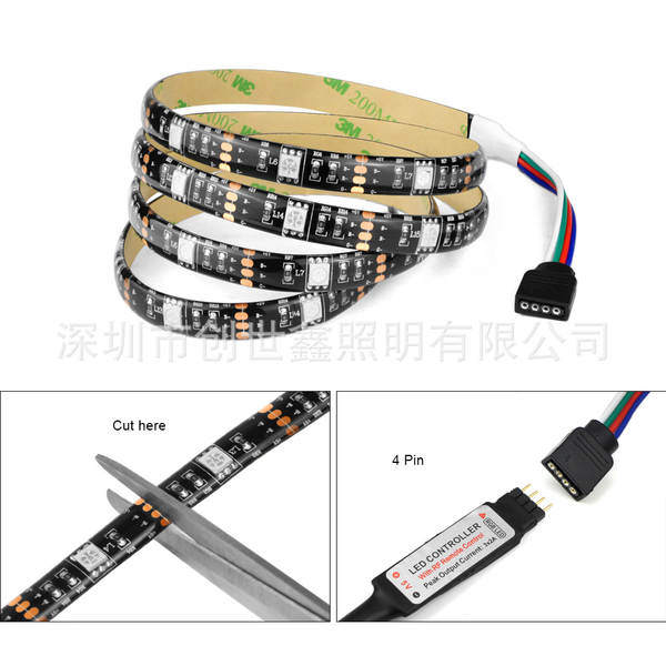 5050 lâmpadas USB com 30 lâmpadas de placa-preta de televisão de controle remoto RF RGB de parede de fundo de sete cores lâmpadas de computador