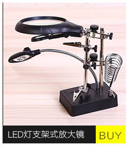 5x 45mm com lente de LED dobrável botão de chave portátil leitura amplificador 6901 lentes de acrílico