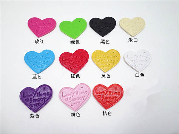 G04 Peixes PU Imitação Gravação Amor Cabeça de couro Pequenos Acessórios Acessórios Materiais DIY Acessórios Acessórios