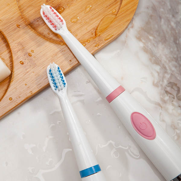 Baterias de ondas sonoras bateria elétrica escova de dentes para adultos cuidados domésticos escova de dentes multifuncional elétrica por atacado duas escovas de cabeça