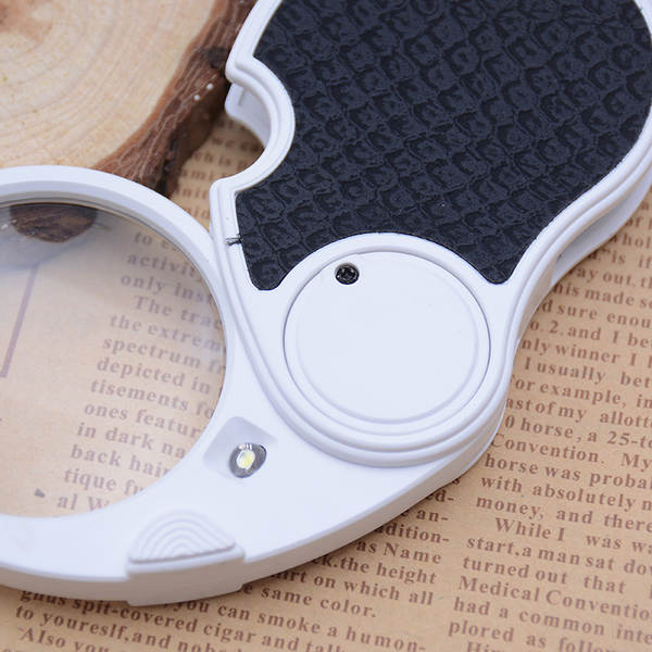 5x 45mm com lente de LED dobrável botão de chave portátil leitura amplificador 6901 lentes de acrílico