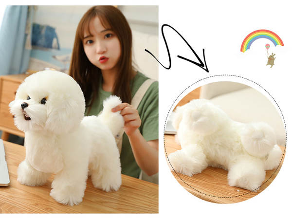 Bichon Frise de Pelúcia Branco