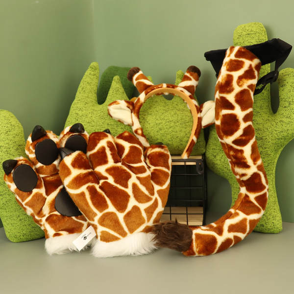 Jardim Zoológico Tigre Cauda Leão Cabeleireiro Dinossauro Brinquedos de pelúcia Ganhos de ganso de ganso de panda Pé de criança Itens