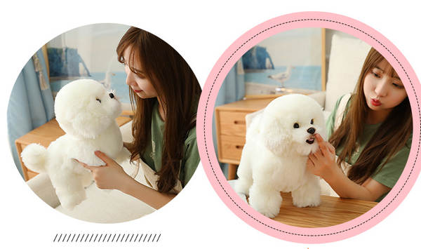 Bichon Frise de Pelúcia Branco