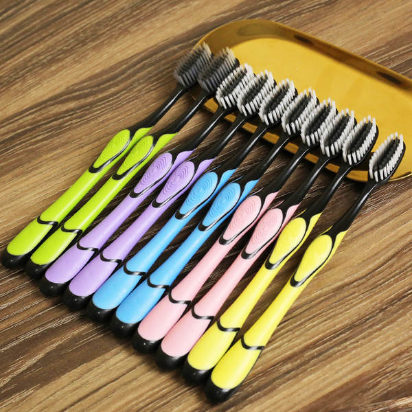 Pintura de dentes macio de algodão de algodão macio de cabelos largos de cabelo macaron fresco japonês coreano para casa adulto homem e mulher casal família dez roupas