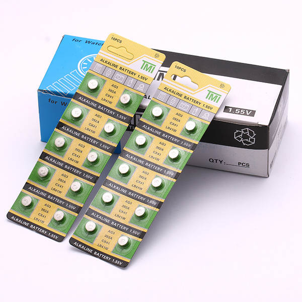 Factory Direct Supply AG3TMI Remote Control LR392 Cartão LR41 Brinquedos de relógio 1.5V Bateria de botão alcalino