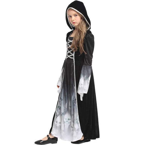 Vestido de Halloween Cosplay Princesa Crianças Vestido de Horror G-0301