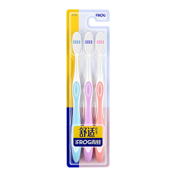 Escova de dentes de rã para adultos para o odor da boca para os dentes brancos brilhantes de fibra suave, forte, forte, forte e macio, cabelo macio e duro
