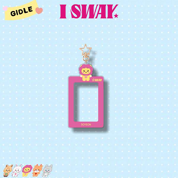 (G) I-DLE Botão de chave acrílico Novo álbum I SWAY Acessórios de quadro de desenho animado Pequeno coletor de cartão