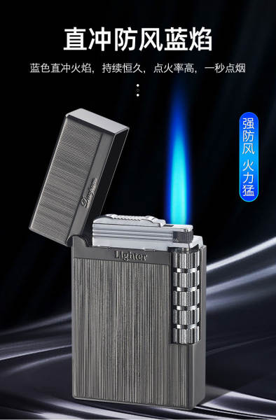 Iluminação direta criativa da lâmpada resistente ao vento azul da chama do design do metal do tecido de tecido do fabricante de presentes de negócios atacado