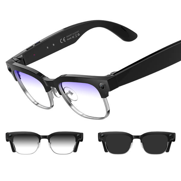 Transfronteiriço W630 óculos inteligentes Ai com câmera para filmar vídeo multi-funcional tecnologia preto Bluetooth chamada de música
