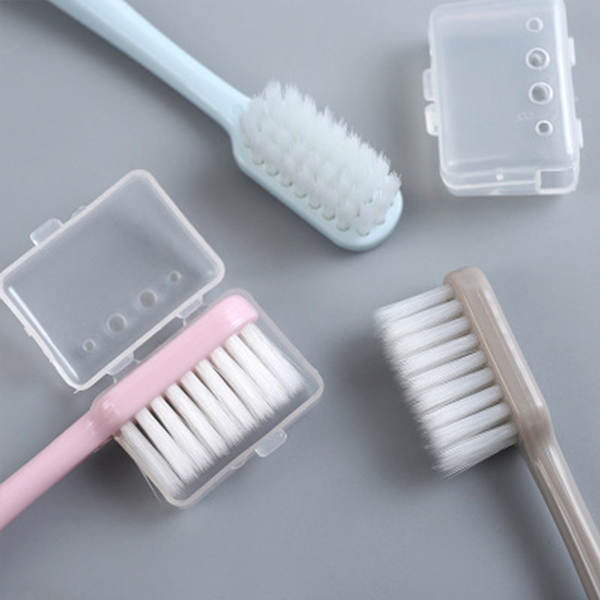 Escova de Dente Macarrão com Cabeça Grande e Cabelos Macios de Carvão de Bambu