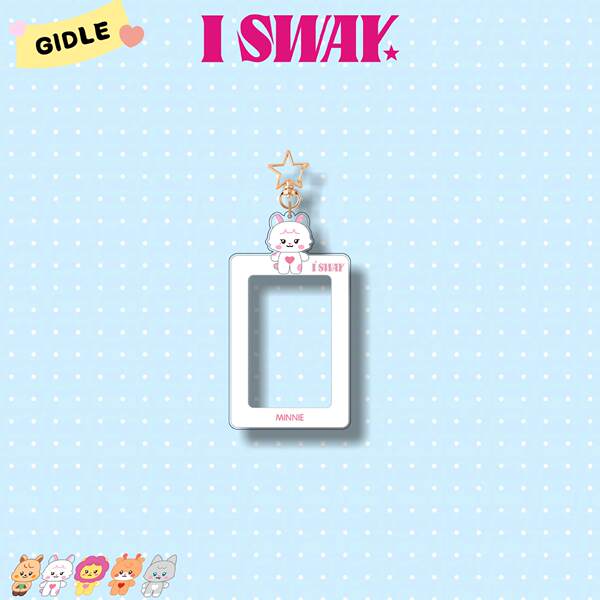 (G) I-DLE Botão de chave acrílico Novo álbum I SWAY Acessórios de quadro de desenho animado Pequeno coletor de cartão
