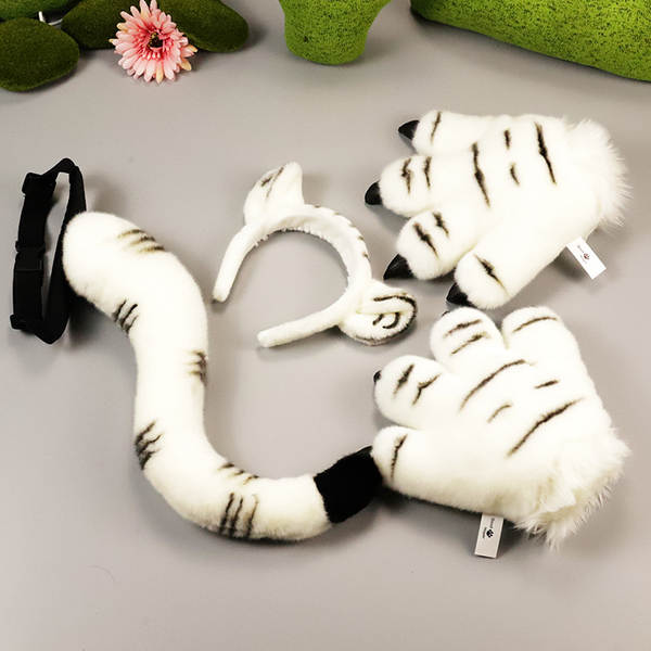 Jardim Zoológico Tigre Cauda Leão Cabeleireiro Dinossauro Brinquedos de pelúcia Ganhos de ganso de ganso de panda Pé de criança Itens