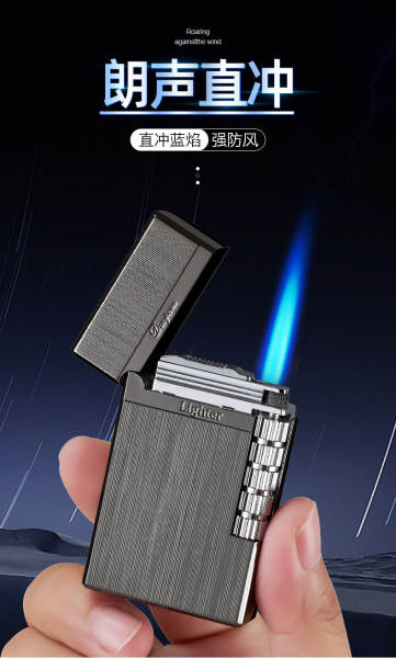 Iluminação direta criativa da lâmpada resistente ao vento azul da chama do design do metal do tecido de tecido do fabricante de presentes de negócios atacado