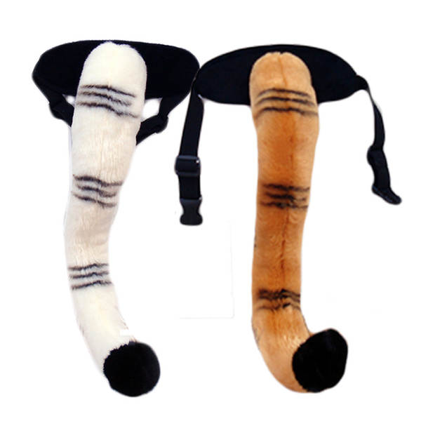 bonito tigre cauda pelúcia brinquedos de neve leão bonecas dinossauro punhos apresentação utensílios crianças presentes de aniversário