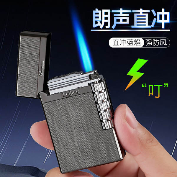 Iluminação direta criativa da lâmpada resistente ao vento azul da chama do design do metal do tecido de tecido do fabricante de presentes de negócios atacado