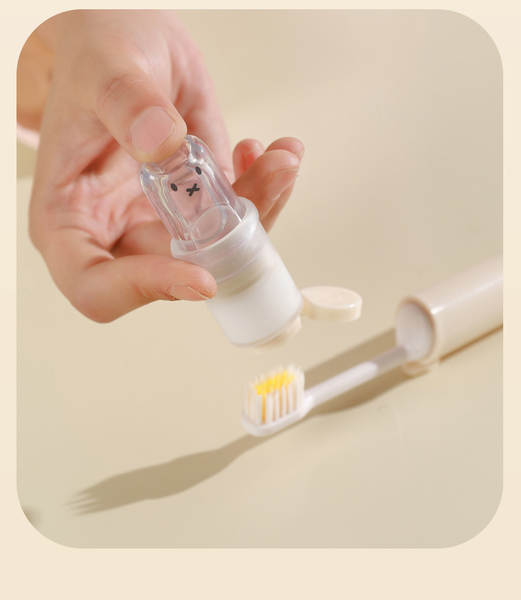 Duplo em um portátil escova de dentes suíte pasta de dentes recolha viagem de viagem indispensável utensílios de cabelo suíte recolha