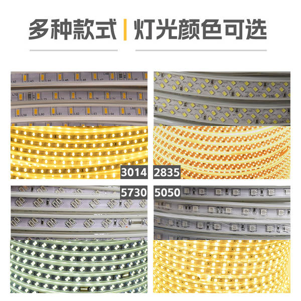 5050 linha de luz RGB colorida 2835 iluminação de projeto de LED de duas cores 220v de iluminação à prova d'água ao ar livre