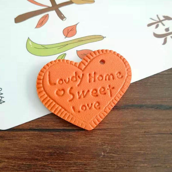 G04 Peixes PU Imitação Gravação Amor Cabeça de couro Pequenos Acessórios Acessórios Materiais DIY Acessórios Acessórios