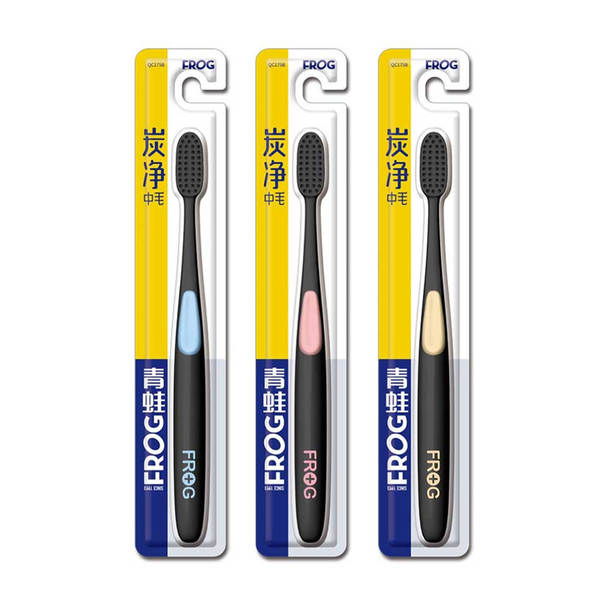 Escova de dentes de rã para adultos para o odor da boca para os dentes brancos brilhantes de fibra suave, forte, forte, forte e macio, cabelo macio e duro