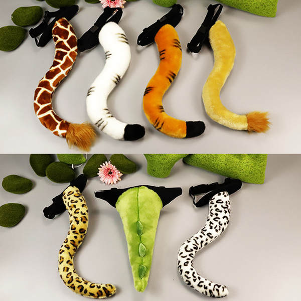 Jardim Zoológico Tigre Cauda Leão Cabeleireiro Dinossauro Brinquedos de pelúcia Ganhos de ganso de ganso de panda Pé de criança Itens