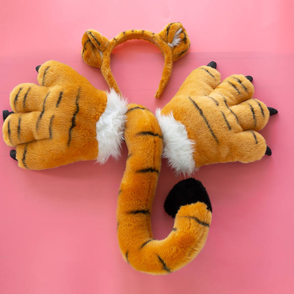 Tiro Simulador Tigre Cauda Pássaros brinquedos de pelúcia luvas bonecas brinquedos de brinquedos para crianças