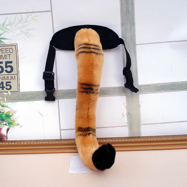 bonito tigre cauda pelúcia brinquedos de neve leão bonecas dinossauro punhos apresentação utensílios crianças presentes de aniversário