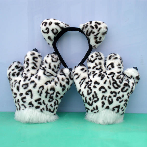 bonito tigre cauda pelúcia brinquedos de neve leão bonecas dinossauro punhos apresentação utensílios crianças presentes de aniversário