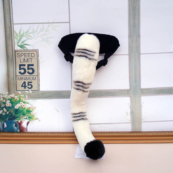 bonito tigre cauda pelúcia brinquedos de neve leão bonecas dinossauro punhos apresentação utensílios crianças presentes de aniversário