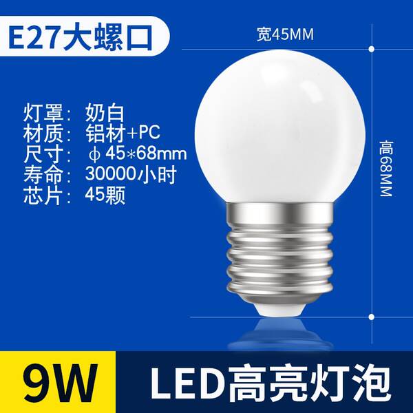 E27 parafuso LED lâmpada molecular de ampolas redondas G45 Lâmpada de poupança de energia da sala de estar nórdica