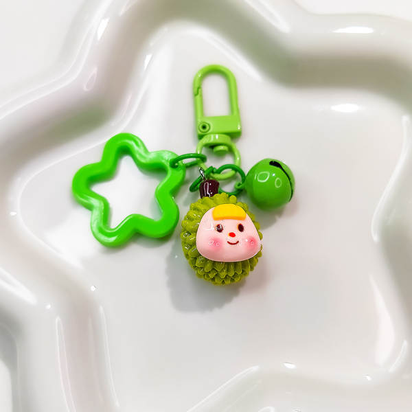 G64 bonecas coloridas bonecas de frutas tecelão de chave pequena suspensão criativa doce casaco de proteção para fones de ouvido da irmã