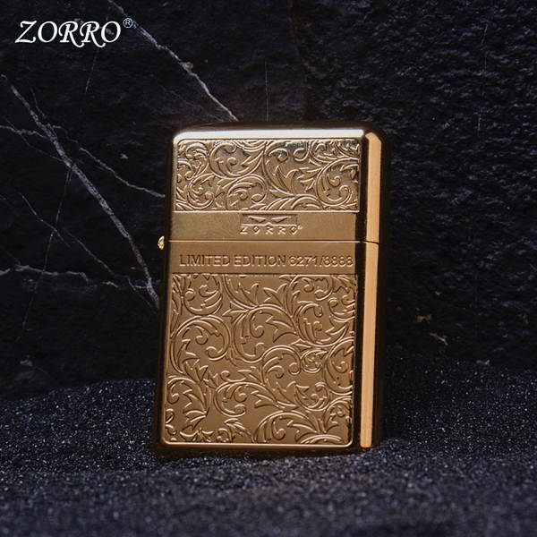 Isqueiro de Bronze Antigo Zorro