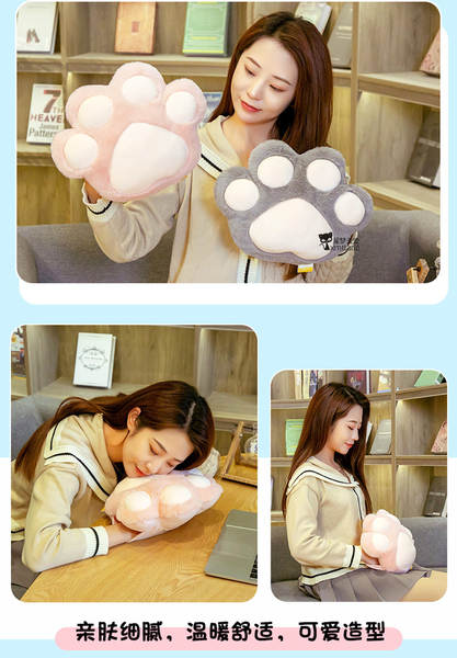Bolsa de aquecimento para mãos em forma de pata de gato