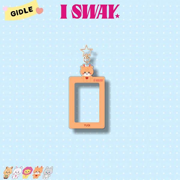 (G) I-DLE Botão de chave acrílico Novo álbum I SWAY Acessórios de quadro de desenho animado Pequeno coletor de cartão