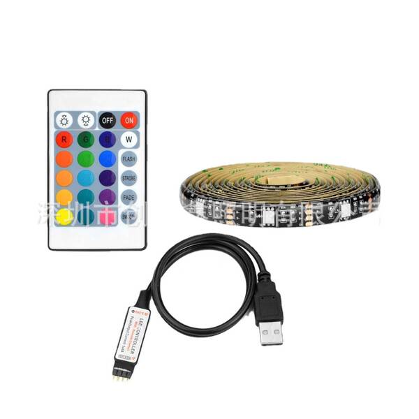 5050 lâmpadas USB com 30 lâmpadas de placa-preta de televisão de controle remoto RF RGB de parede de fundo de sete cores lâmpadas de computador