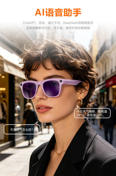 XKONEPRO transfronteiriço 800W pixels óculos inteligentes AI com câmera para captura de vídeo e conversas de alta definição