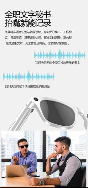 Novos óculos inteligentes de IA com câmera para fotografar reconhecimento de tradução de IA Óculos Bluetooth para chamadas de música