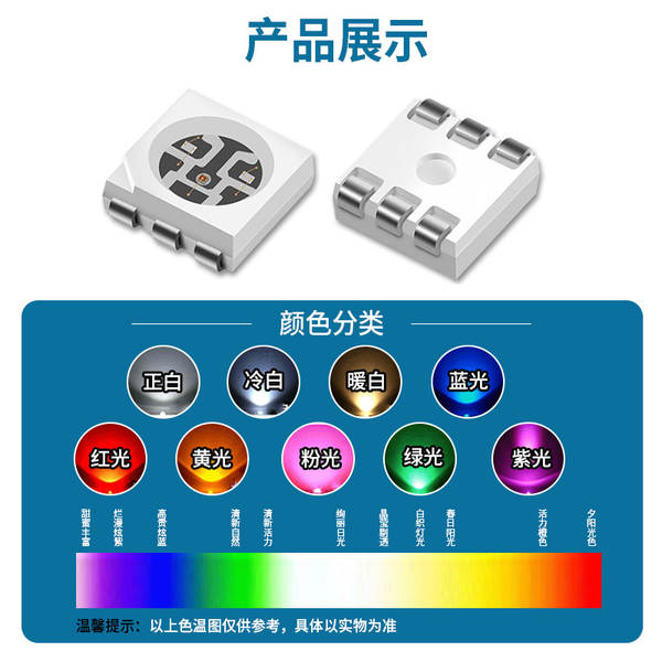 Fabricante direto de 5050rgb lâmpadas de LED de cor vermelha e azul 5050RGB lâmpadas de LED
