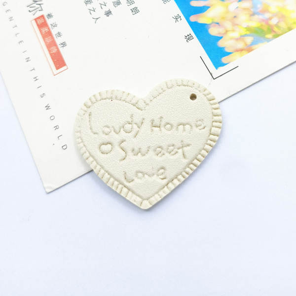 G04 Peixes PU Imitação Gravação Amor Cabeça de couro Pequenos Acessórios Acessórios Materiais DIY Acessórios Acessórios