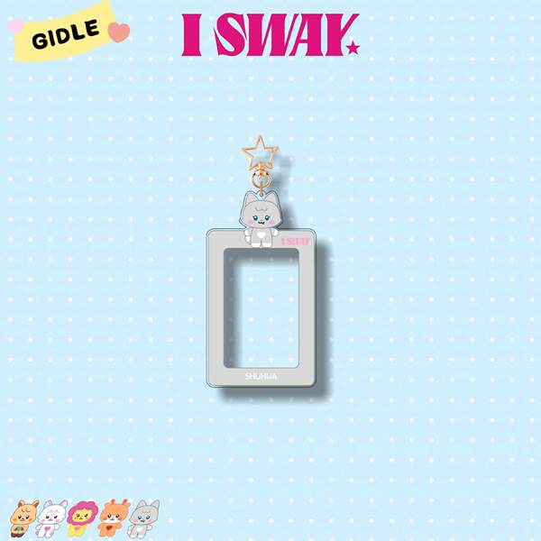 (G) I-DLE Botão de chave acrílico Novo álbum I SWAY Acessórios de quadro de desenho animado Pequeno coletor de cartão