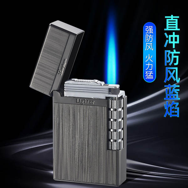 Iluminação direta criativa da lâmpada resistente ao vento azul da chama do design do metal do tecido de tecido do fabricante de presentes de negócios atacado