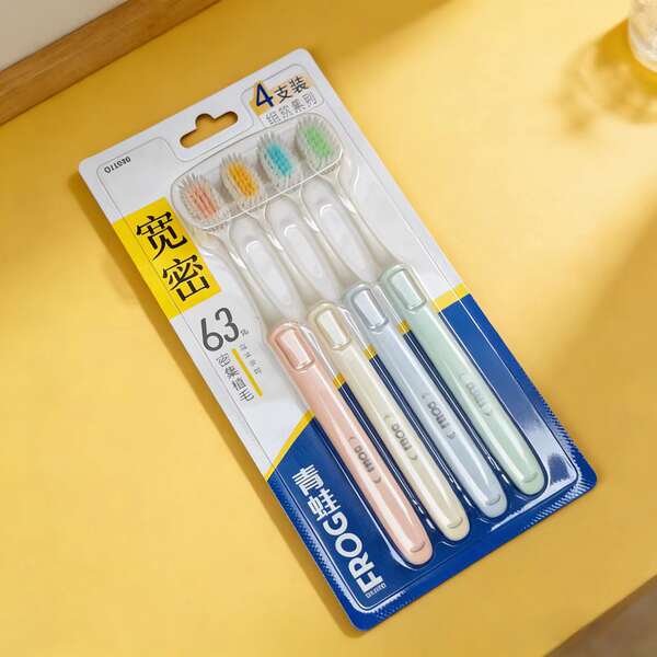 Escova de dentes de rã para adultos para o odor da boca para os dentes brancos brilhantes de fibra suave, forte, forte, forte e macio, cabelo macio e duro