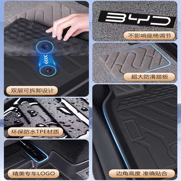 Aplicável a BDI QIN PLUS 24 TPE Car Footpads 24 QIN PLUSdmi Car Footpads híbridos