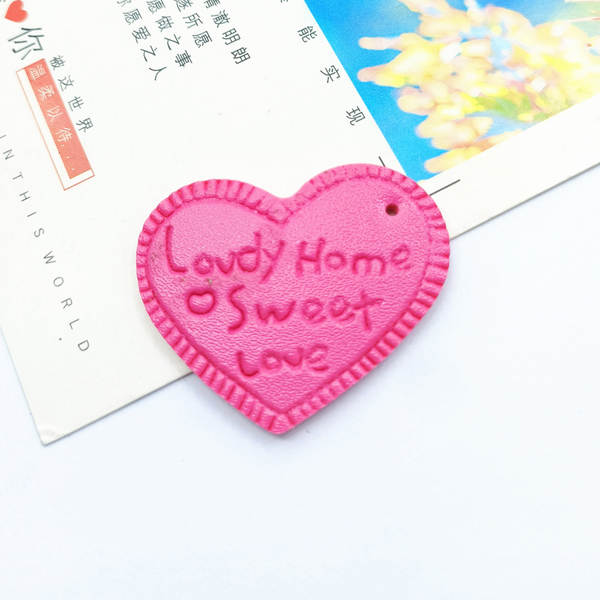 G04 Peixes PU Imitação Gravação Amor Cabeça de couro Pequenos Acessórios Acessórios Materiais DIY Acessórios Acessórios